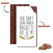 Tablette de chocolat personnalisé Baguette out of my life
