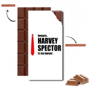 Tablette de chocolat personnalisé Beware Harvey Spector is my lawyer Suits