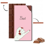Tablette de chocolat personnalisé BFF Best Friends Pink