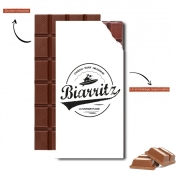 Tablette de chocolat personnalisé Biarritz la grande plage