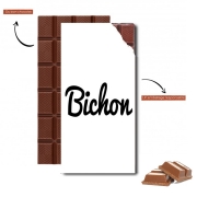 Tablette de chocolat personnalisé Bichon