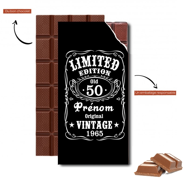 Tablette de chocolat personnalisé Anniversaire personnalisé Jack Daniels