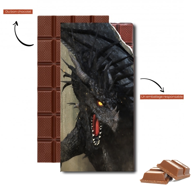 Tablette de chocolat personnalisé Black Dragon