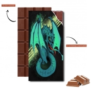 Tablette de chocolat personnalisé Dragon bleu
