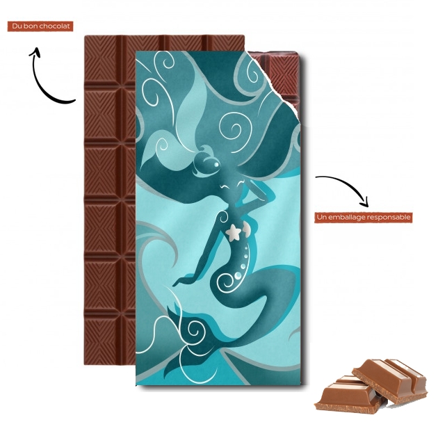 Tablette de chocolat personnalisé Blue Mermaid 