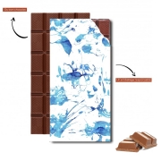 Tablette de chocolat personnalisé Blue Splash
