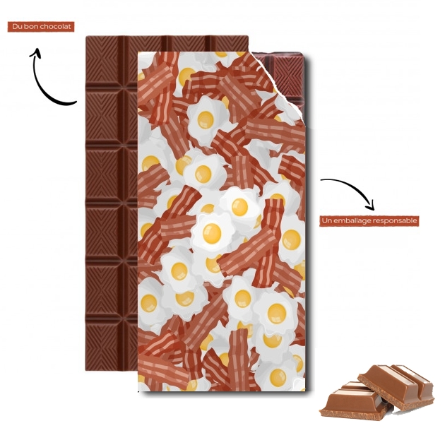 Tablette de chocolat personnalisé Breakfast Eggs and Bacon
