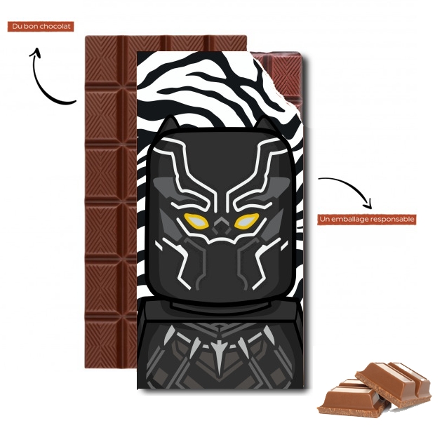 Tablette de chocolat personnalisé Bricks Black Panther
