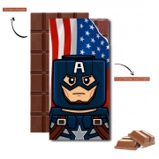 Tablette de chocolat personnalisé Bricks Captain America
