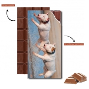 Tablette de chocolat personnalisé bull terrier Dogs