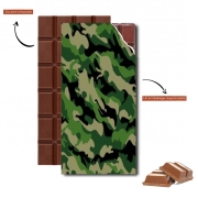 Tablette de chocolat personnalisé Camouflage Militaire Vert