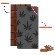 Tablette de chocolat personnalisé Feuille de cannabis Pattern