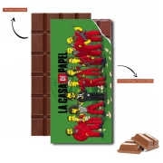 Tablette de chocolat personnalisé Casa de papel mashup Simpson