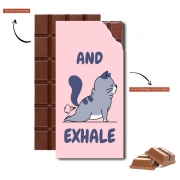 Tablette de chocolat personnalisé Cat Yoga Exhale