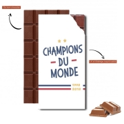 Tablette de chocolat personnalisé Champion du monde 2018 Supporter France