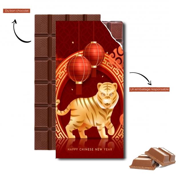 Tablette de chocolat personnalisé Nouvel an chinois du Tigre