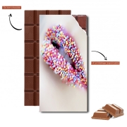 Tablette de chocolat personnalisé Lèvres Colorées