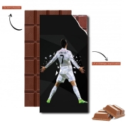 Tablette de chocolat personnalisé Cristiano Ronaldo Celebration Piouuu GOAL Abstract ART