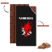 Tablette de chocolat personnalisé cyberpunk samurai