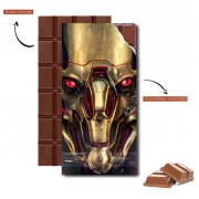 Tablette de chocolat personnalisé Cyborg head