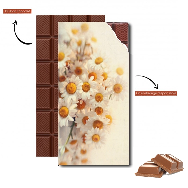Tablette de chocolat personnalisé daisies