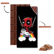 Tablette de chocolat personnalisé Deadpool Unicorn