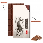 Tablette de chocolat personnalisé Deer Japan watercolor art