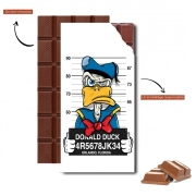Tablette de chocolat personnalisé Donald Duck Crazy Jail Prison