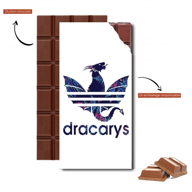 Tablette de chocolat personnalisé Dracarys Floral Blue