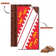 Tablette de chocolat personnalisé Drapeau alsacien Alsace Lorraine