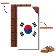 Tablette de chocolat personnalisé Drapeau Coree Du Sud