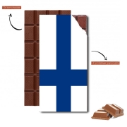 Tablette de chocolat personnalisé Drapeau Finlande