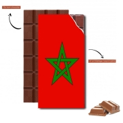Tablette de chocolat personnalisé Drapeau Maroc