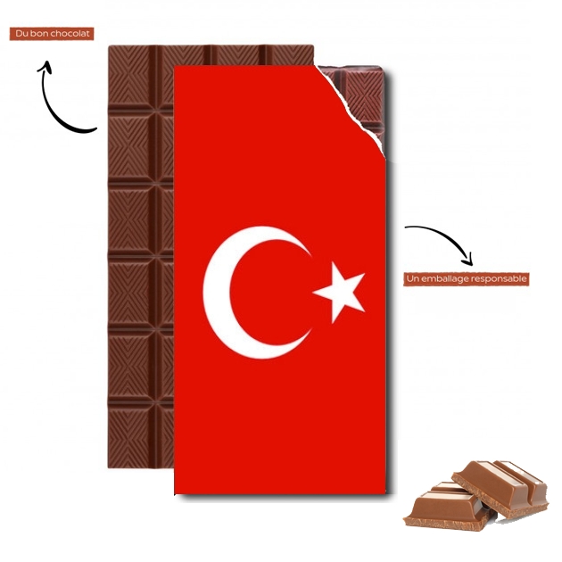 Tablette de chocolat personnalisé Drapeau Turquie