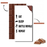 Tablette de chocolat personnalisé Eat Sleep Battle Royale Repeat
