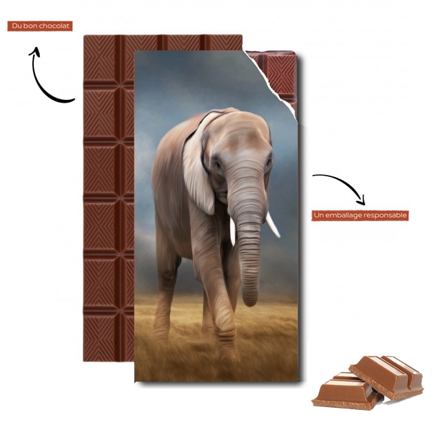 Tablette de chocolat personnalisé Elephant tour