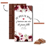 Tablette de chocolat personnalisé EVJF Cadeau enterrement vie de jeune fille personnalisable avec date ou texte