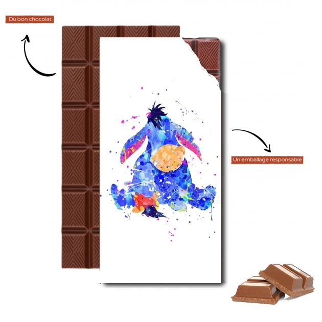 Tablette de chocolat personnalisé Bourriquet Water color style