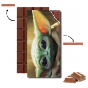 Tablette de chocolat personnalisé Eyes Kid Grogu