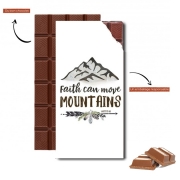 Tablette de chocolat personnalisé Catholique - Faith can move montains Matt 17v20 Bible