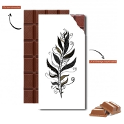 Tablette de chocolat personnalisé Feather minimalist
