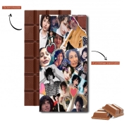 Tablette de chocolat personnalisé Finn wolfhard fan collage