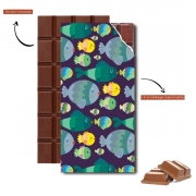 Tablette de chocolat personnalisé Fish pattern