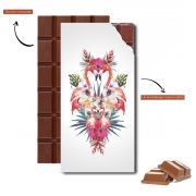 Tablette de chocolat personnalisé Flamingos Tropical