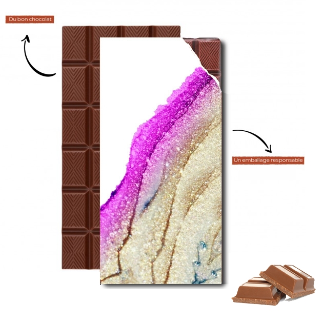 Tablette de chocolat personnalisé FLAWLESS PINK