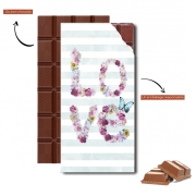 Tablette de chocolat personnalisé FLORAL LOVE