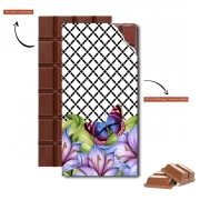 Tablette de chocolat personnalisé flower power Butterfly