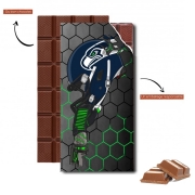 Tablette de chocolat personnalisé Football Helmets Seattle 