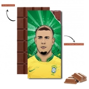 Tablette de chocolat personnalisé Football Legends: Ronaldo R9 Brasil 