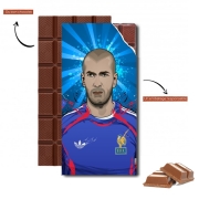 Tablette de chocolat personnalisé Football Legends: Zinedine Zidane France